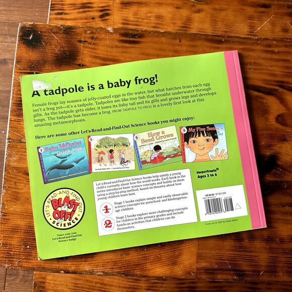Vintage 1994 From Tadpole To Frog Let's Read And Find Out Science Paperback Book - Picture 7 of 8